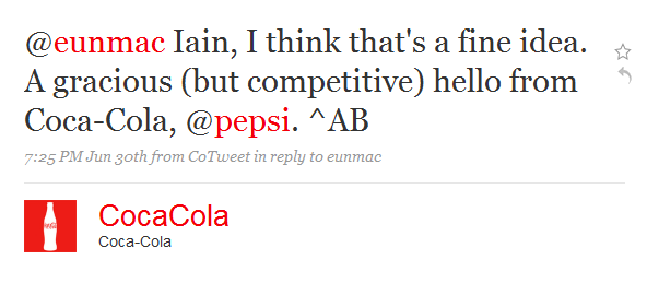 cocacola Coke Says Hello to Pepsi